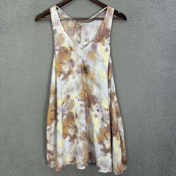 Anthropologie Silence + noise dress womens XS pink tie dye swing  tie artsy boho - Picture 8 of 8